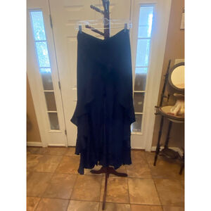 Women's REBORN navy Pants with overlay skirt 1X